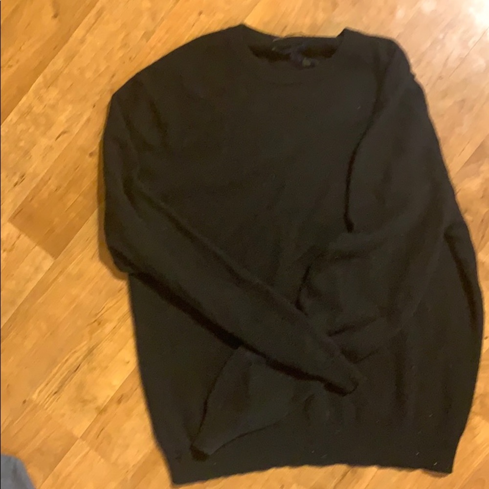 Men’s black cashmere sweater.